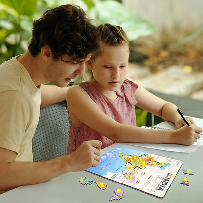 India Wooden Map Puzzle for Kids – Learn, Explore & Discover!